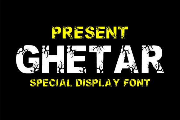 Ghetar: A Bold Display Font for Crafters and Product Creators