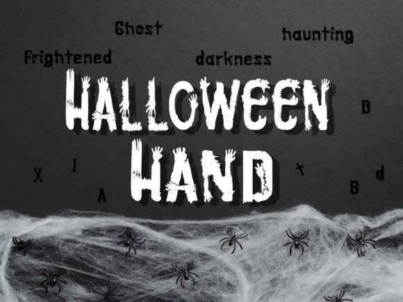 Halloween Hands: A Spooky Display Font That Grabs Attention